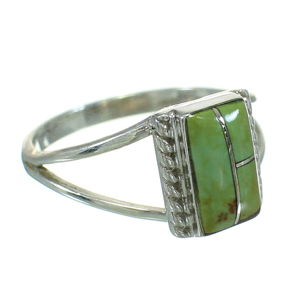 Authentic Sterling Silver Turquoise Southwest Jewelry Ring Size 6-1/4 AX86479
